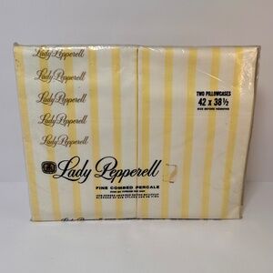 Vintage Lady Pepperell Fine Combed Percale Pillowcases – Set of 2, New Old Stock